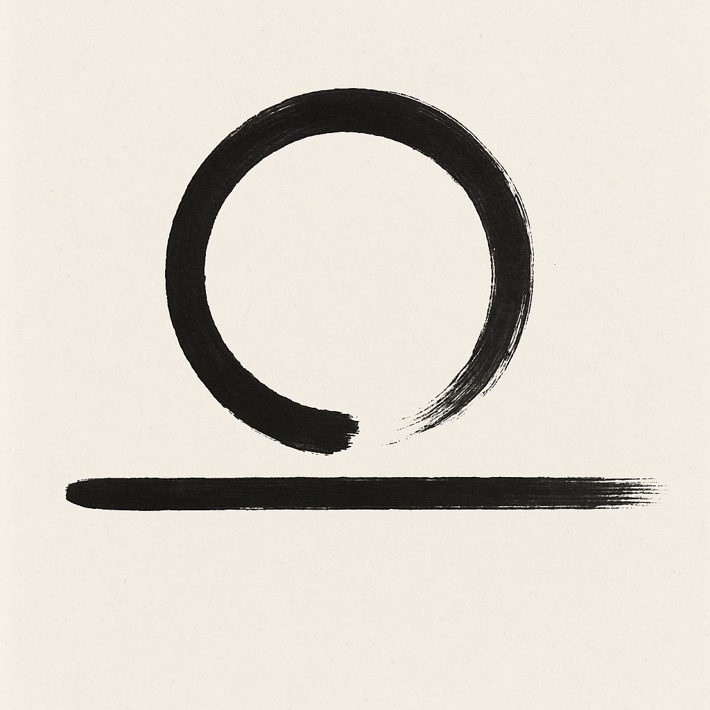 Zen circle - symbol of unity and perfection in Daoist philosophy