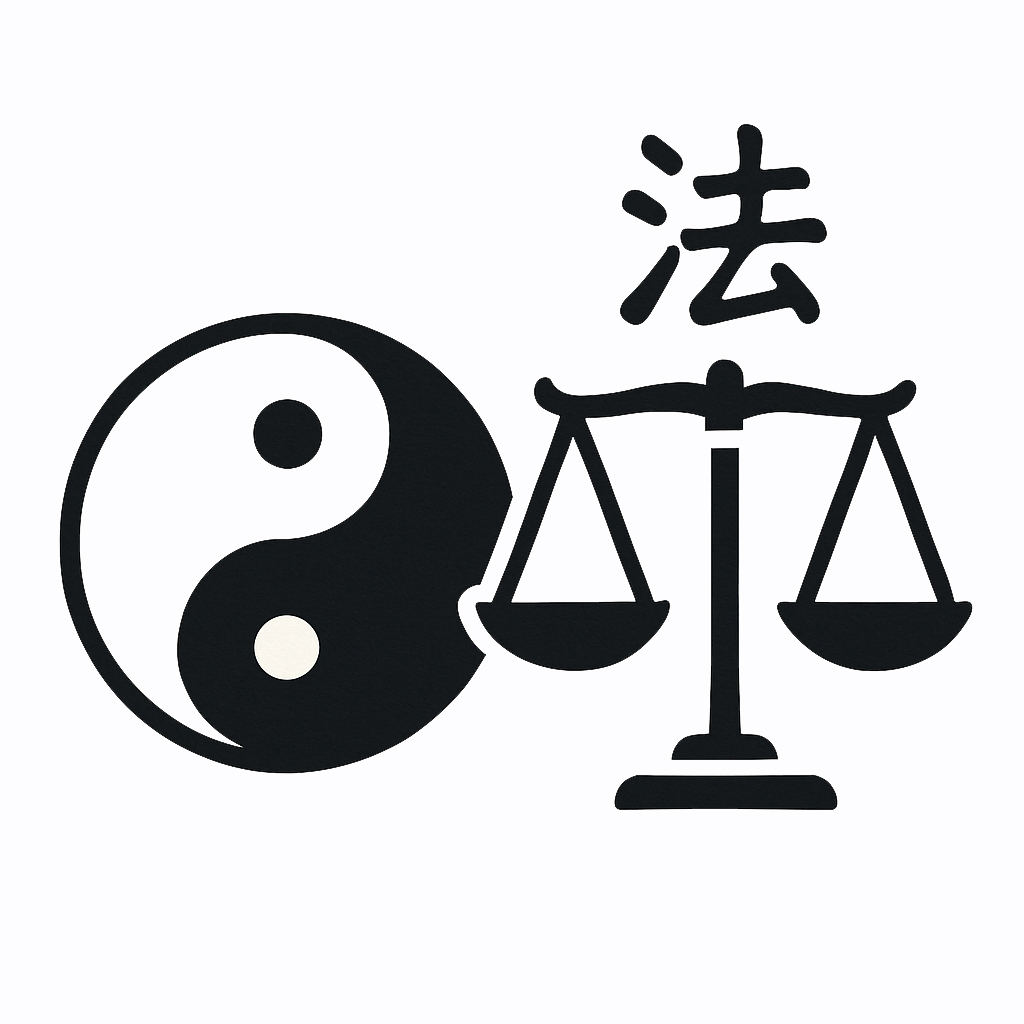 Scales alongside Yin and Yang - symbol of justice and harmony in Chinese philosophy